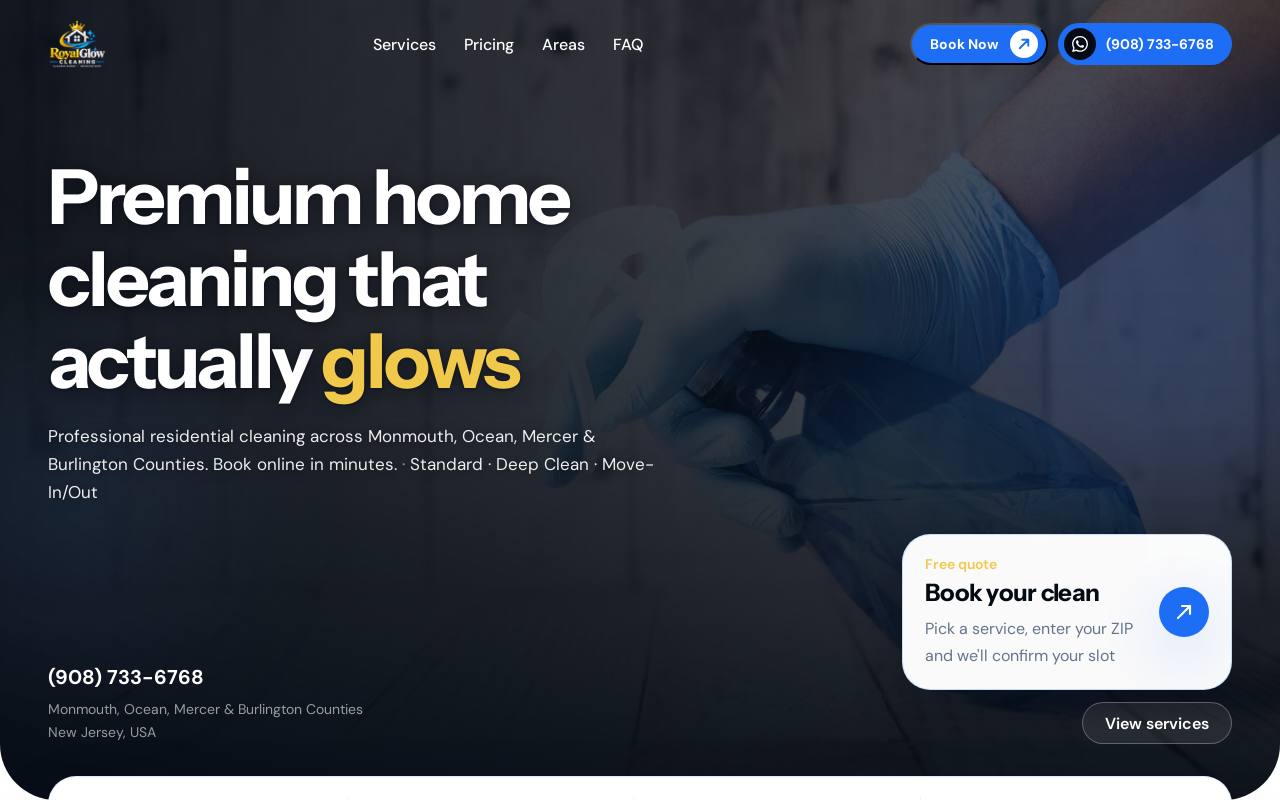 Сайт Royal Glow Cleaning